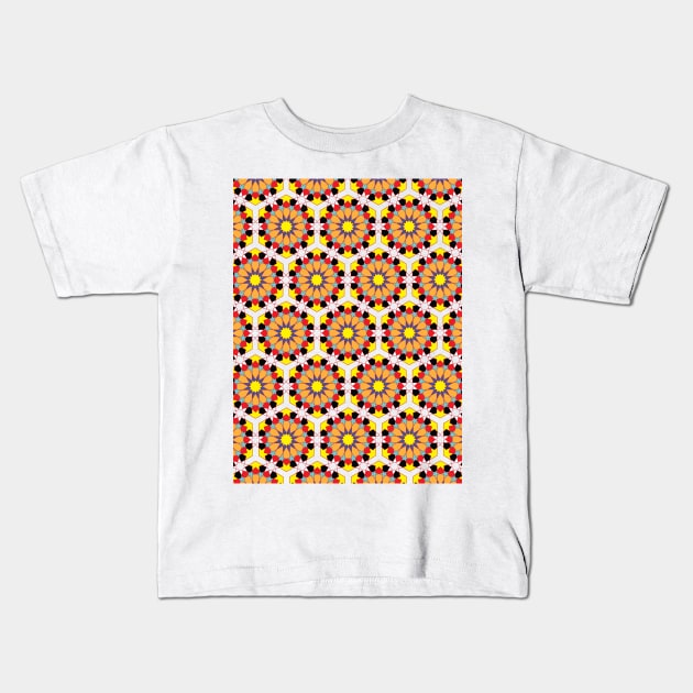 Arabic Moroccan Ceramic Pattern Kids T-Shirt by ArticArtac